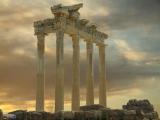 Sunset At The Ruins Of The Temple Of Apollon