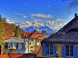 T h u n, view to the Alps.... T h u n, view to the Alps....