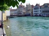 Wonderful Houses in Lucerne {Modern Times near the Bridge Reusssteg}