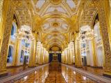 Russie, la salle du trône du grand Palais était la résidence du Tsar au Kremlin