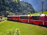 Bernina Express on Poschiavo Approach Bernina Express on Poschiavo Approach