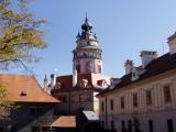 Krumau - Krumlov, Blick auf den Schlossturm Krumau - Krumlov, Blick auf den Schlossturm