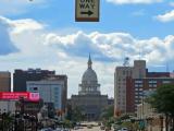 One way politics under clouds (Lansing, MI)