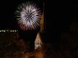 教会と花火 教会と花火