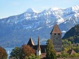 Spiez at Lake Thun. Castle, view south-east Spiez at Lake Thun. Castle, view south-east