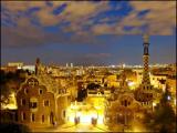 Parc Güell - Gaudi's Night view over Barcelona in 30 Seconds - World Heritage site by UNESCO  - Catalunya - Spain - [By Stathis Chionidis]