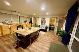 Домик Рокс с баней, банным чаном и чашей для купания