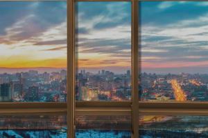 Апартаменты 17 этаж с видом на город, Челябинск