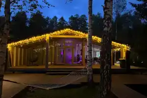 Дом с верандой в лесу (3 спальни)