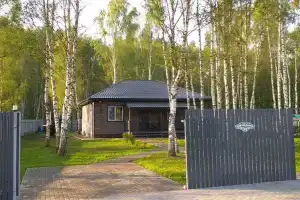 Загородный дом у реки в лесу