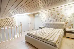 Двухуровневая квартира у моря, 5 мин до пляжа, парковка