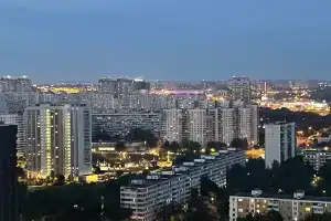 Студия, с обалденным видом на ночную Москву, уютно, как дома!, Москва