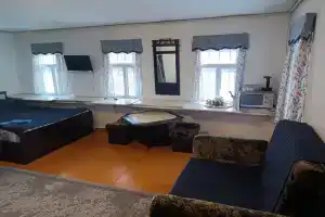 Четырёхместный номер в старинном деревянном доме с видом на кремль