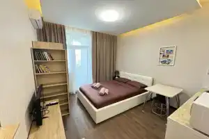 Апартаменты с двуспальной кроватью и кухней - на м. Беломорская., Москва