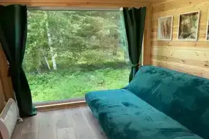 Дом в лесу с баней и чаном