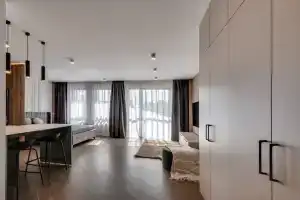 Премиальная дизайнерская студия 50 м² в клубном доме класса deluxe