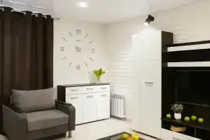 Уютная студия с видом на ночной Воронеж, Воронеж