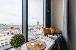 Стильные апартаменты в центре с видом на город