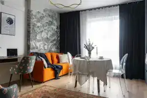Просторная семейная дизайнерская квартира, Москва