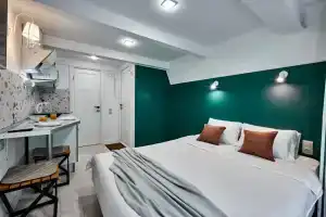 Апартаменты в зеленых тонах