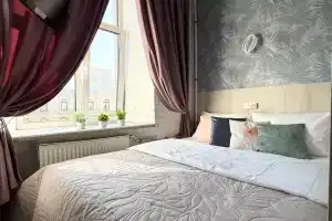 Бюджетный номер на троих с видом на улицу Декабристов, Санкт-Петербург