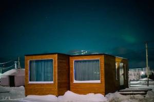 Дом барнхаус wood с 1 двуспальной кроватью, Териберка