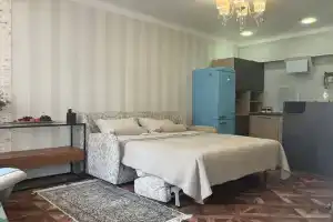 Классная, уютная студия с выходом во двор