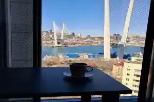 Новый панорамный апартамент с видом на море и Золотой Мост, Владивосток