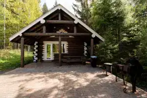Karelia Log House “Дом с камином”  с панорамным видом на лес