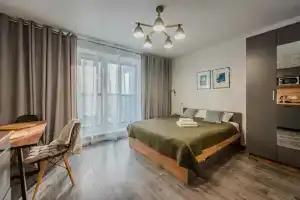 Стильная студия в центре • 10 мин до ЖД • парковка • заселение 24/7