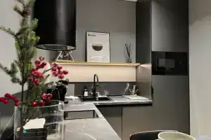 Квартира евродвушка с камином в центре