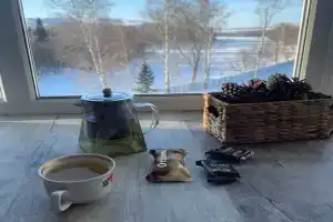 Уютная квартира с видом на горы и реку Катунь