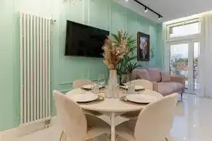 Барселона парк, luxury студия, балкон, вид на море, 5 минут до пляжа, центр, Сочи