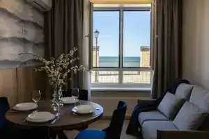 Апартамент с видом на море, 1 линия Балтийского моря, Пионерский