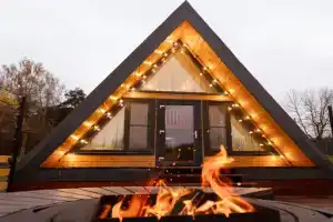 A-frame Петрол домик из дерева 4х местный