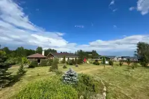 Деревянный дом с баней и террасой, Людвиново