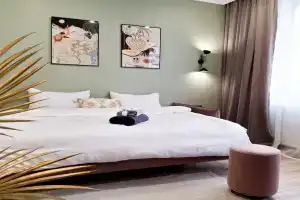 Уютная квартира с видом на красивый закат