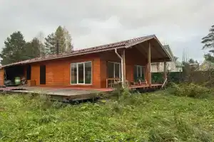 Дом у леса с панорамными окнами, сауной и камином, Васкелово