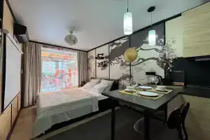 Студия Азия с кинотеатром, террасой и кухней, Самара