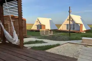 Новый a-frame с видом на море