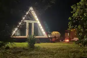 Дом A-frame с баней, Орехово-Зуево