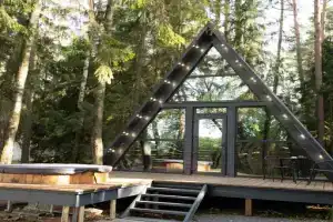 Домик в сосновом лесу aframe 2