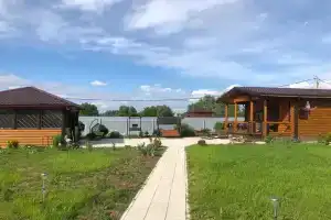 Современный дом из бревна в Кочериново