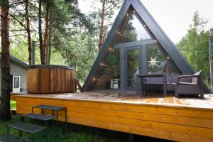 Домик 5 (A-Frame с купелью) 50 м2, Красный Огорок