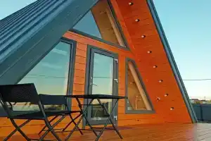 Дом в стиле A-frame рядом с озером в 30 минутах от Нижнего Новгорода