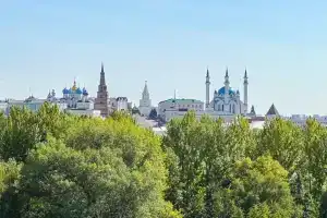 Евродвушка с видом на Кремль и Кул-Шариф! Рядом с Чашей и метро!, Казань
