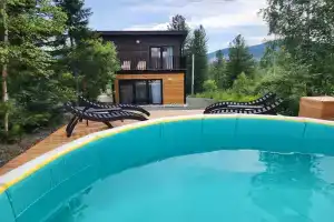 Дом SPA с большой ванной и видом на горы