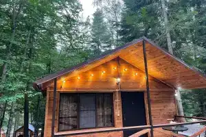 Домики-шале с видом на сосновый лес, Архыз