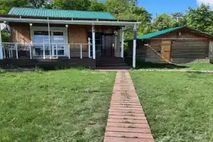 Домик на берегу Волги, на опушке леса