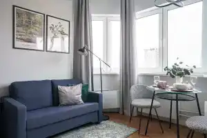 Green apartment city view в историческом центре.